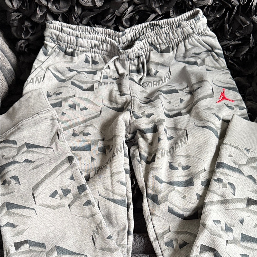 Jordan Kids Gray Patterned Sweatpants